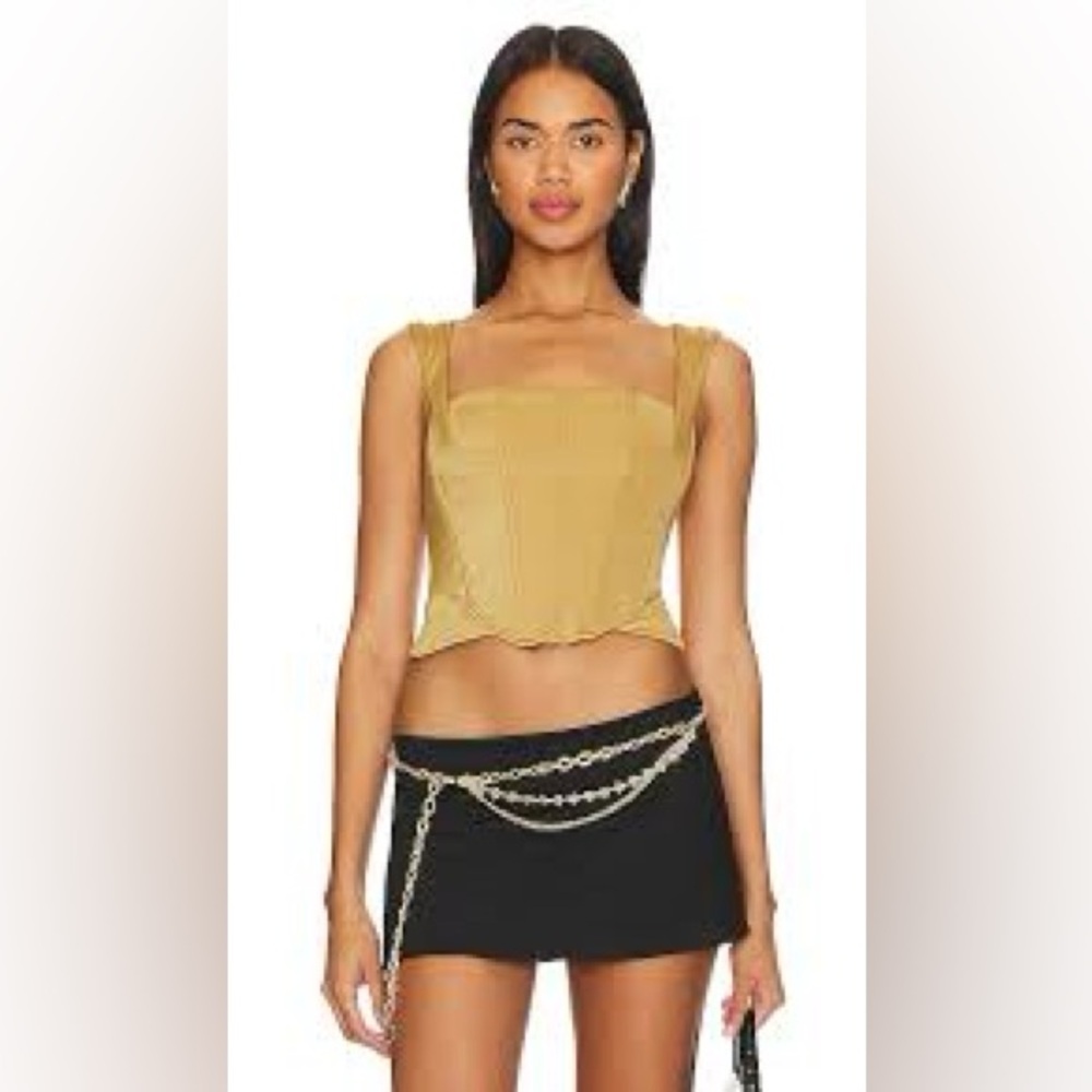HAH Knock Out Corset Top Shroom NWT Revolve Size L Sold Out